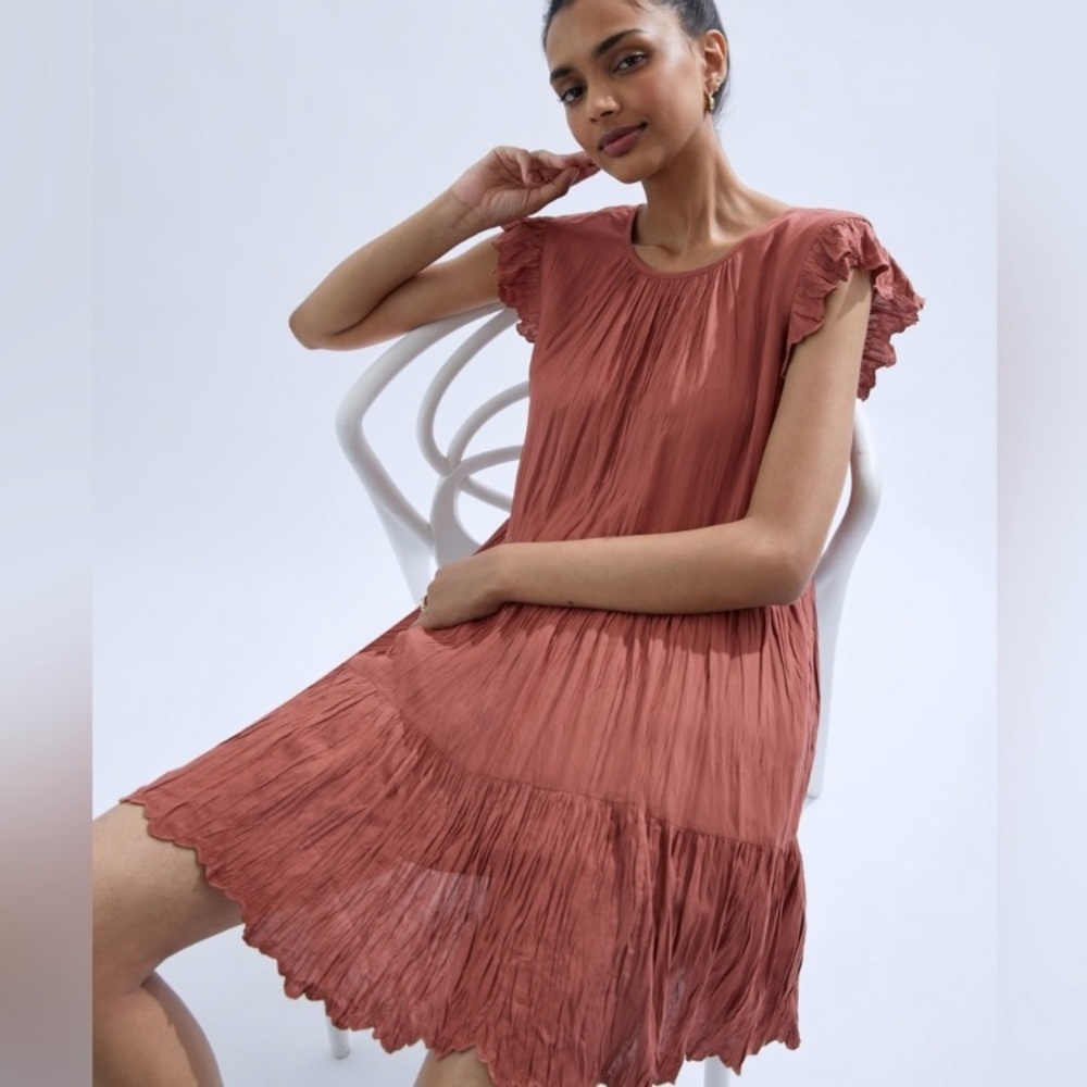 Aritzia | Wilfred Sidonie Flutter
Sleeve Lined Tiered Baby Doll Dress Medium - Picture 2 of 12